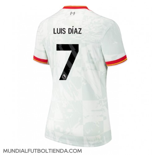 Camiseta Liverpool Luis Diaz #7 Tercera Equipación Replica 2024-25 para mujer mangas cortas